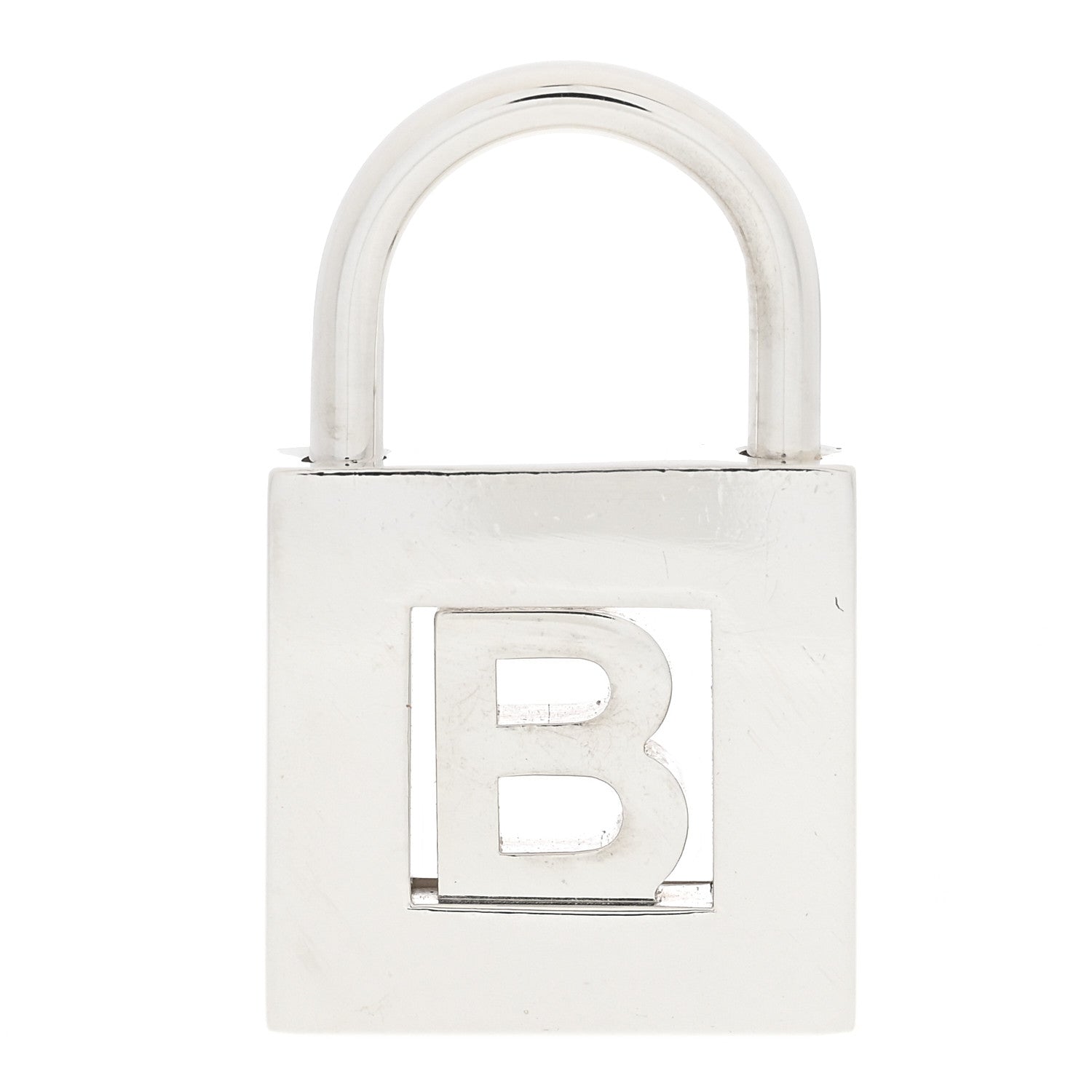 Tiffany Sterling Silver Letter B Lock Charm Pendant 1 of 3