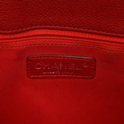 Chanel Caviar Quilted Grand Shopping Tote GST Red 7 of 11
