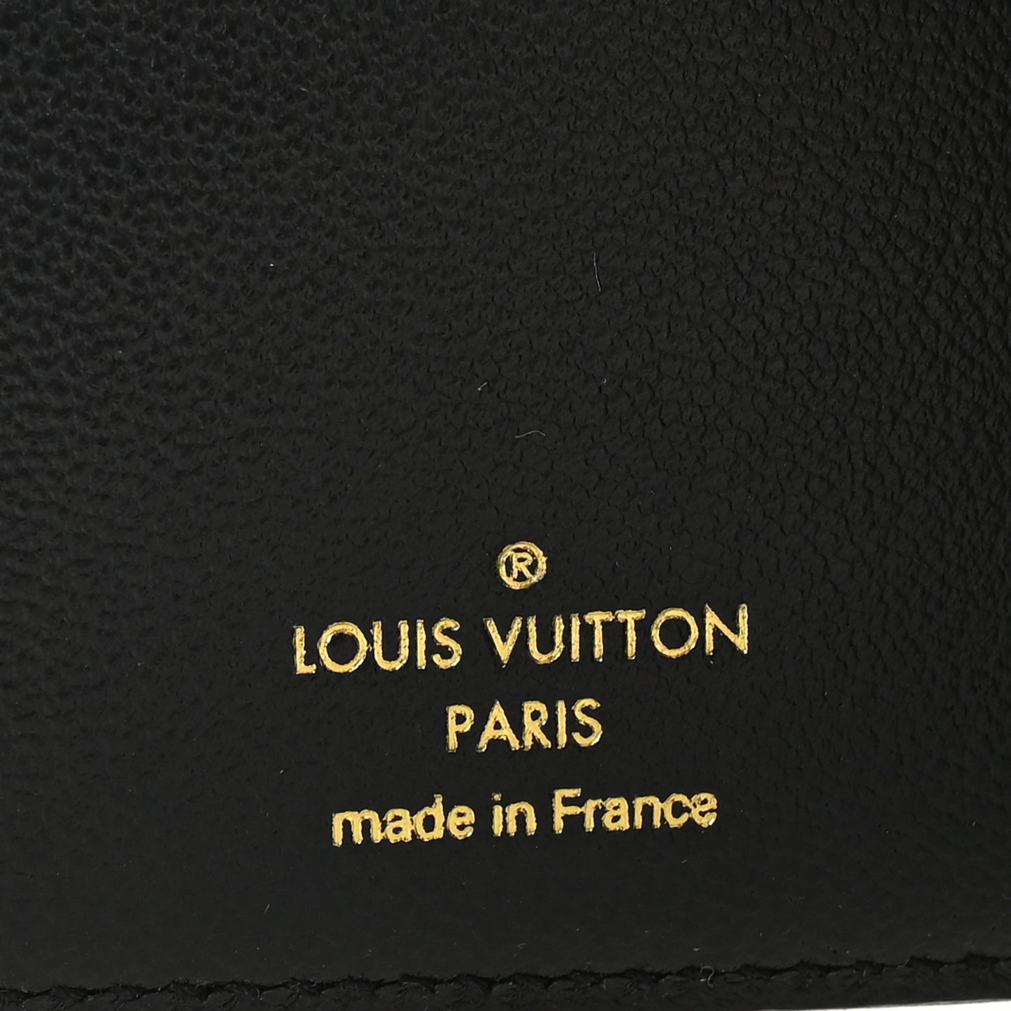 Lambskin Embossed Monogram Lou Coussin Wallet Black