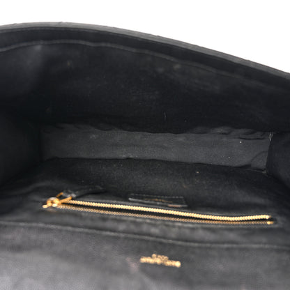 Saint Laurent Grain De Poudre Textured Mixed Matelasse Large Triquilt Monogram Satchel Black 5 of 16