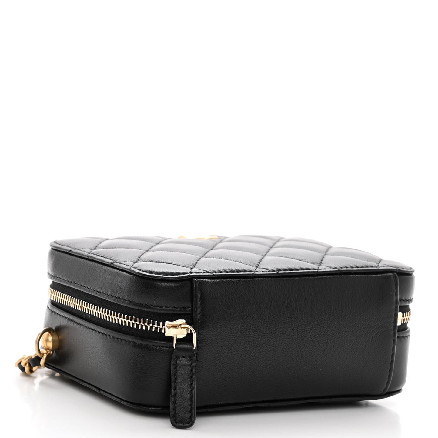 Lambskin Quilted CC Pearl Crush Camera Case Black