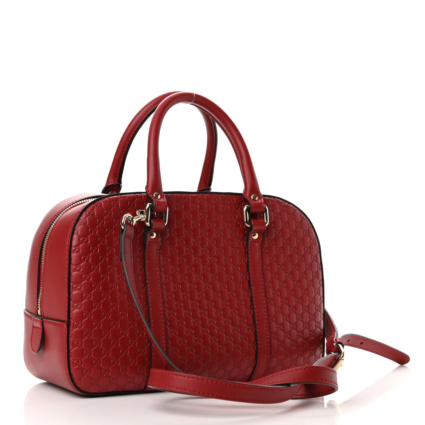 Soft Microguccissima Medium Crossbody Bag Rosso