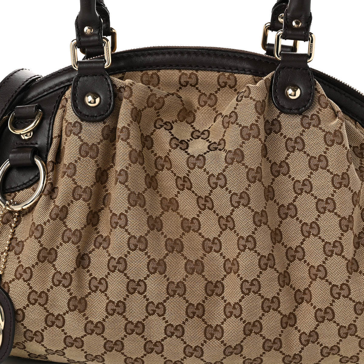 Monogram Medium Sukey Boston Bag Brown
