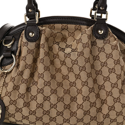 Gucci Monogram Medium Sukey Boston Bag Brown 8 of 11