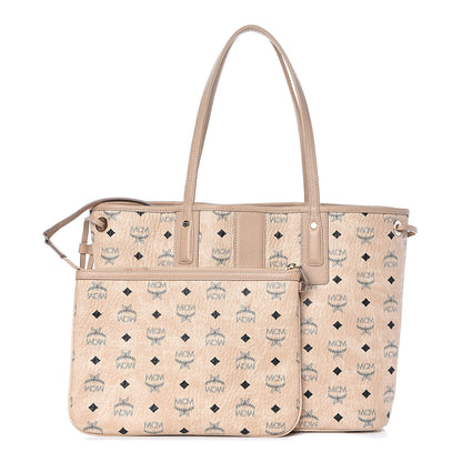 MCM Visetos Medium Liz Reversible Shopper Tote Beige 1 of 21
