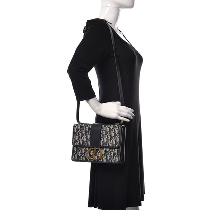 Christian Dior Oblique 30 Montaigne Flap Bag Blue 2 of 10