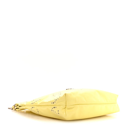 Chanel Shiny Calfskin Eyelet CC Small Chanel 22 Light Yellow 5 of 11