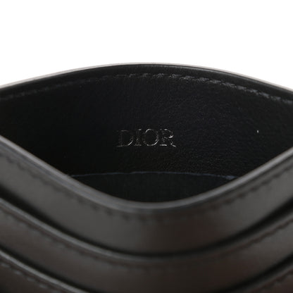 Christian Dior HOMME Calfskin Perforated Card Holder Black 5 of 6