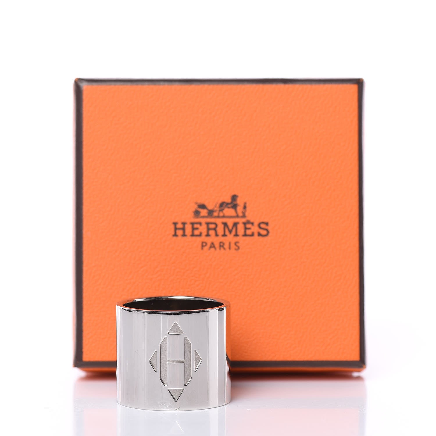 Hermes Palladium Diamante Scarf Ring 4 of 5