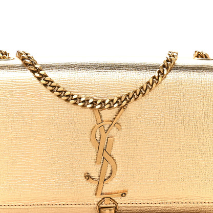 Saint Laurent Metallic Calfskin Small Classic Monogram Kate Tassel Satchel Gold 7 of 10