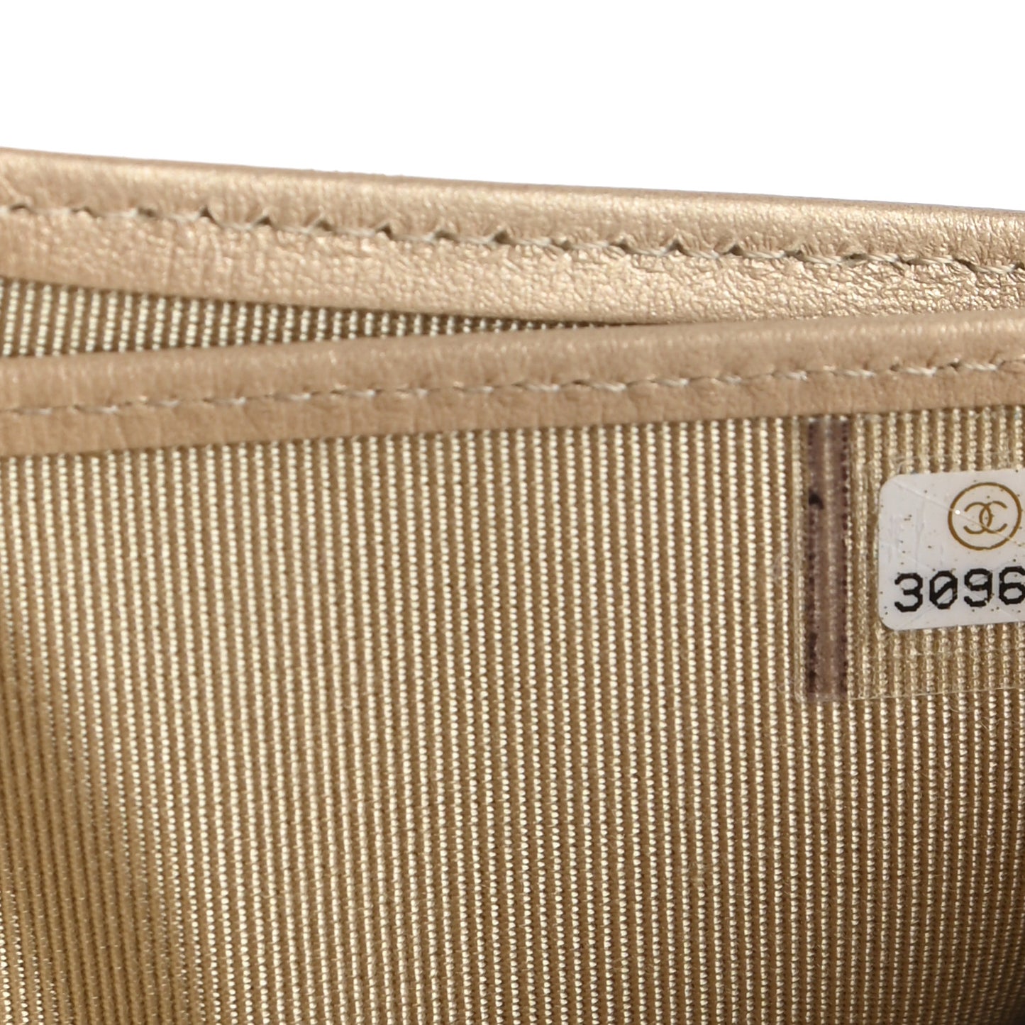 Metallic Lambskin Quilted Compact Flap Wallet Gold