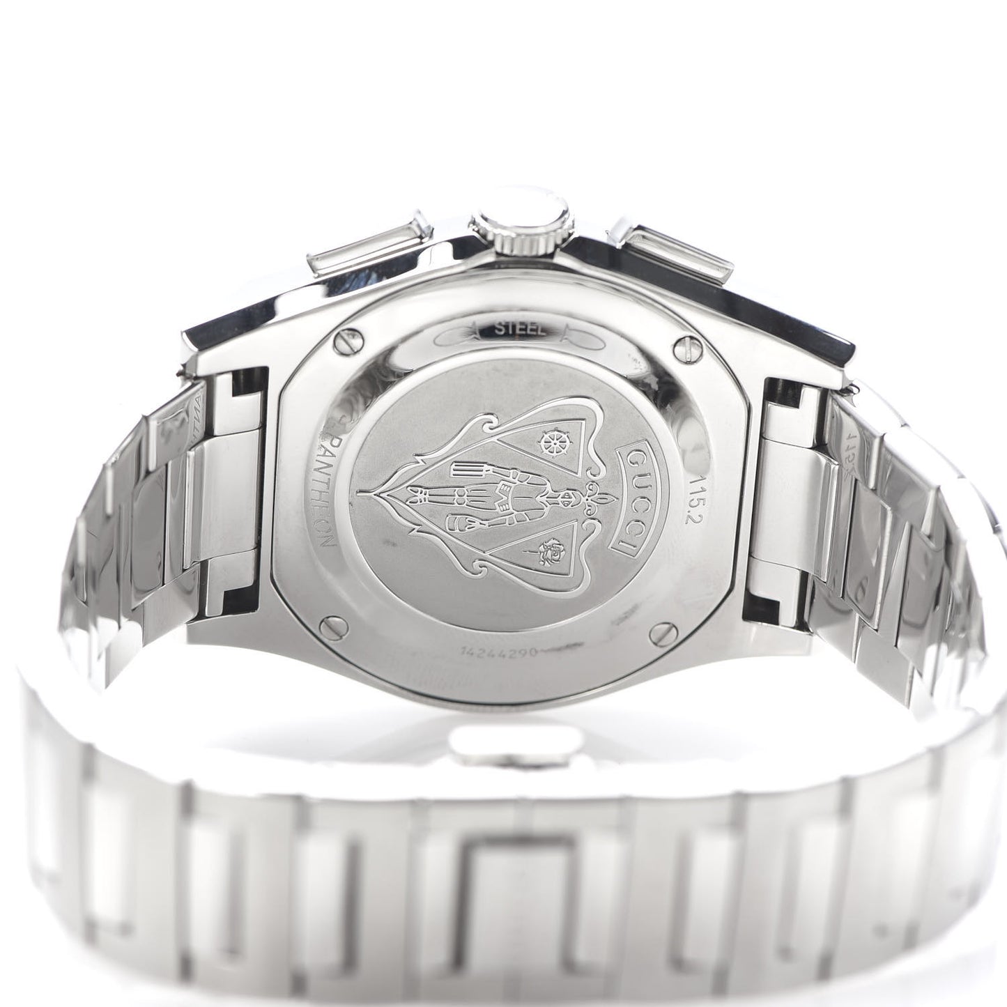 Stainless Steel 40mm Pantheon Chronograph Quartz Watch Black