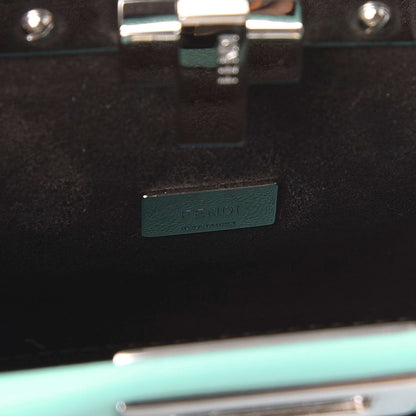 Fendi Shiny Nappa Micro Peekaboo Iconic Satchel Turchese Egiz 5 of 8