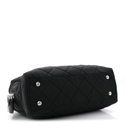 Prada Nylon Tessuto Impuntu Quilted Shoulder Bag Black 4 of 11