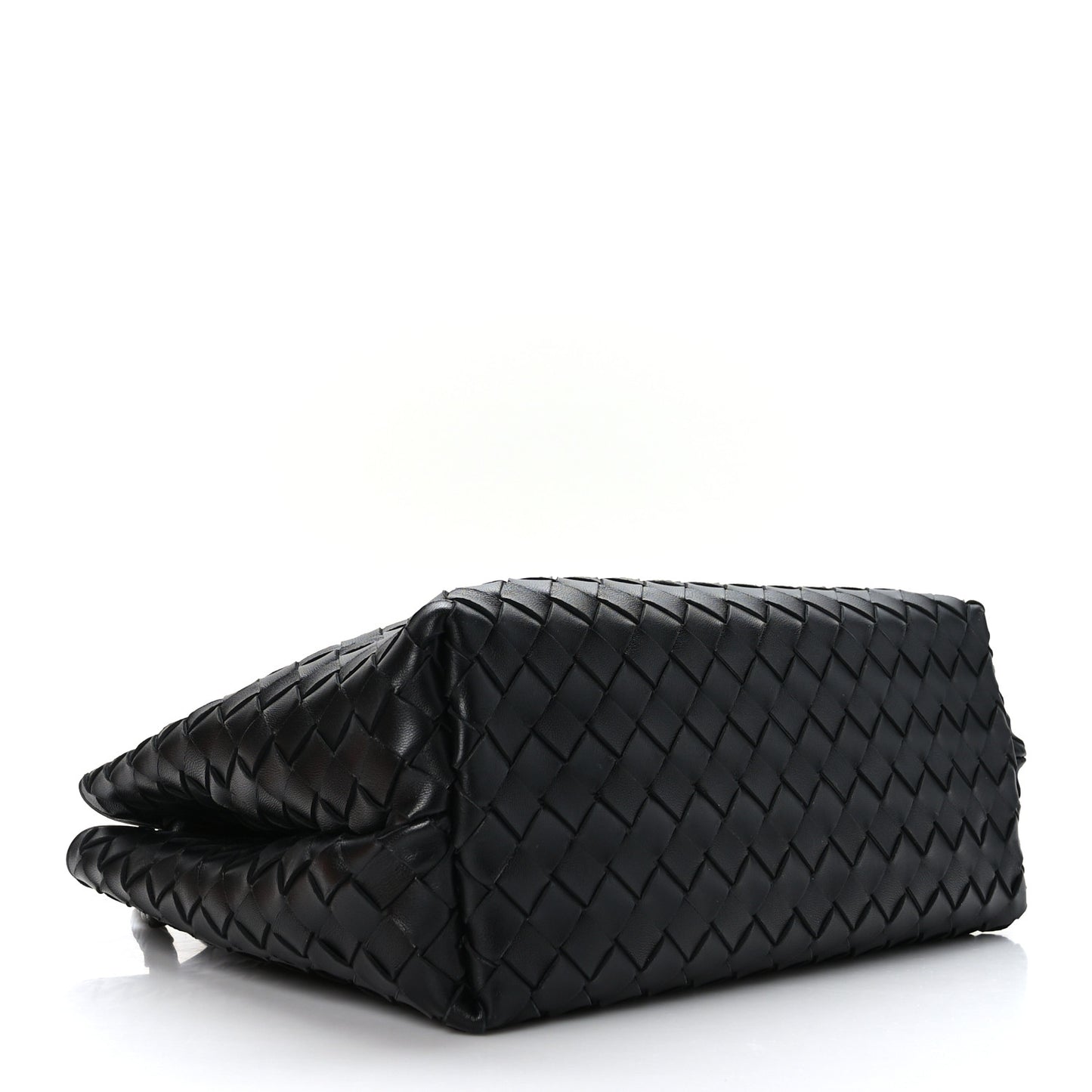 Nappa Intrecciato Medium Andiamo Shoulder Bag Black