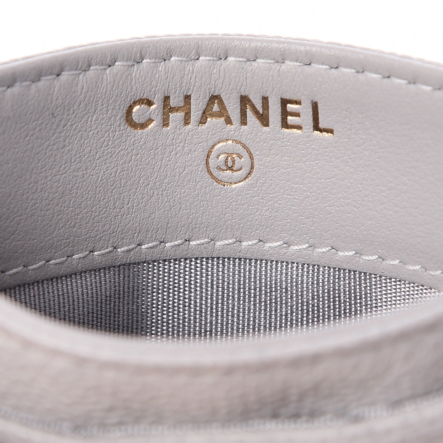 Chanel Caviar Quilted Boy Card Holder Grey 6 of 8
