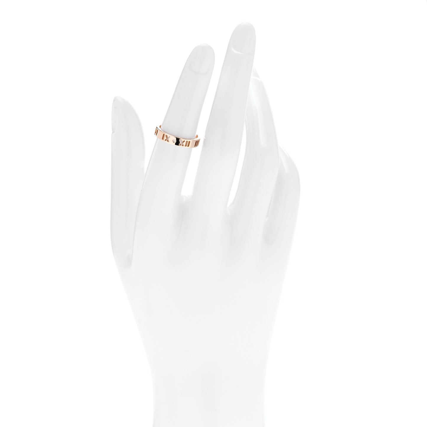 18K Rose Gold Diamond Atlas Pierced Ring 50 5.25