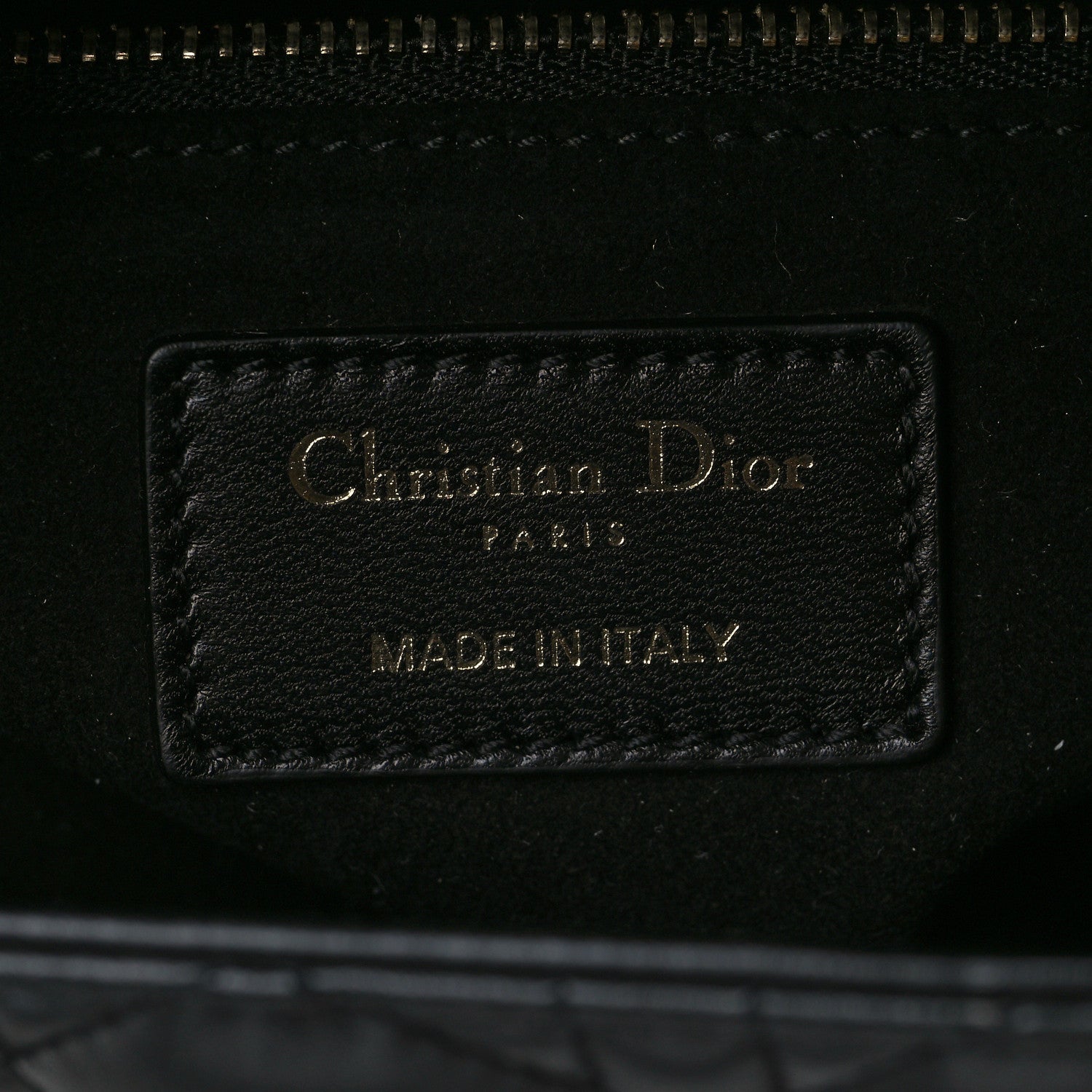 Christian Dior Lambskin Cannage Medium Lady Dior Black 6 of 6