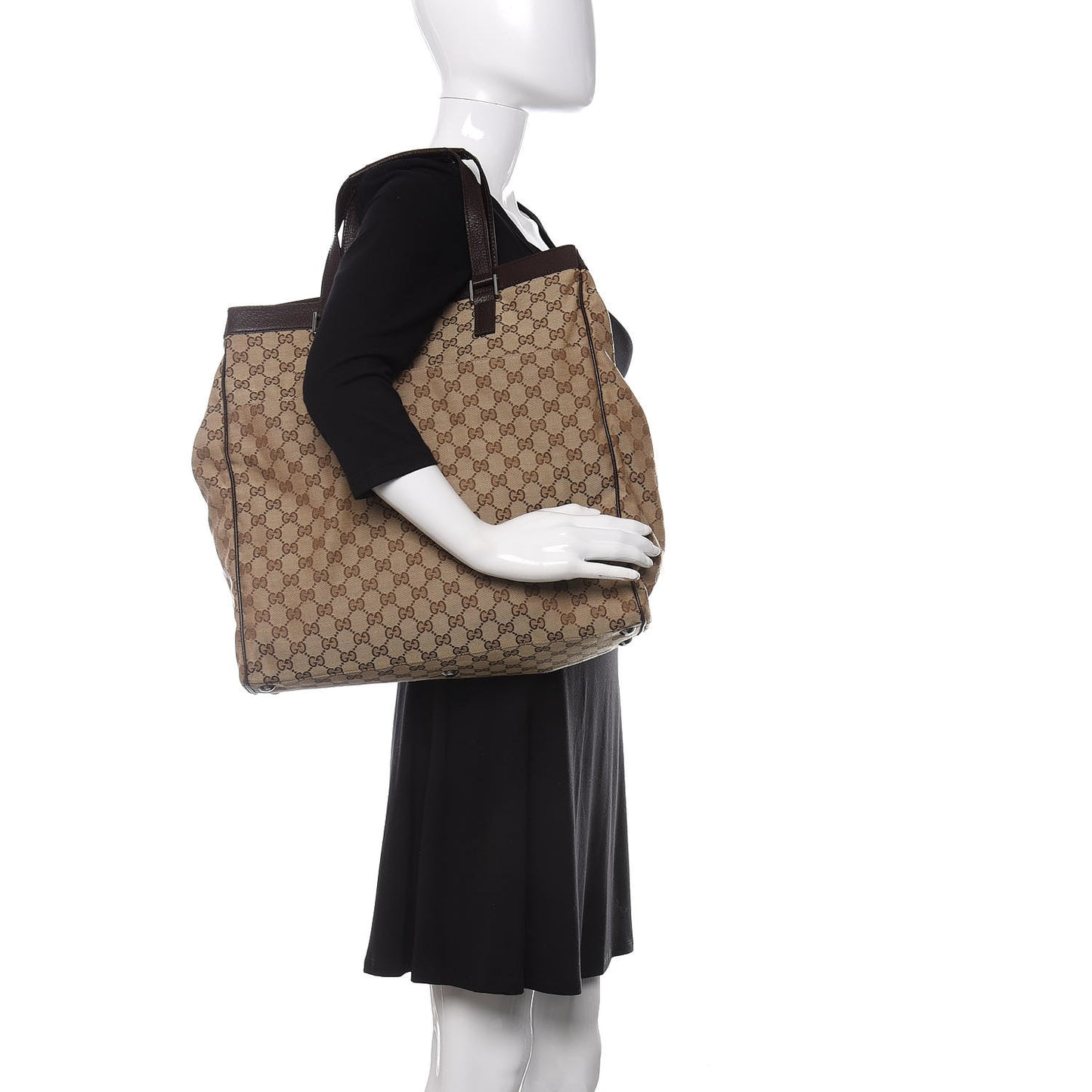 Monogram Large Tote Dark Brown