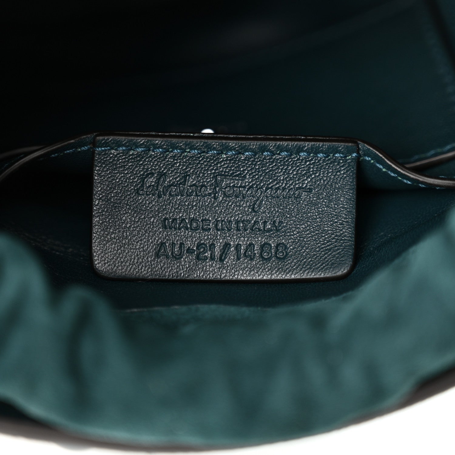 Salvatore Ferragamo Calfskin Crystal Cage Bag Divisa Green 7 of 10