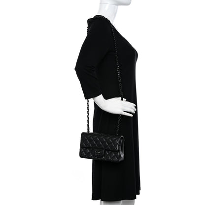 Chanel Lambskin Quilted Mini Rectangular Flap So Black 2 of 11