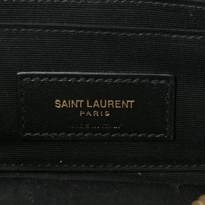 Saint Laurent Grained Lambskin Quilted Mini Becky Double Zip Bag Black 6 of 8