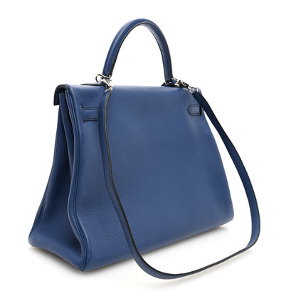 Hermes Togo Kelly Retourne 35 Bleu Brighton 3 of 10