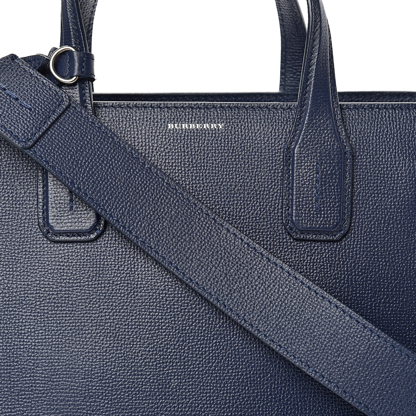 Derby Calfskin Vintage Check Medium Banner Tote Regency Blue
