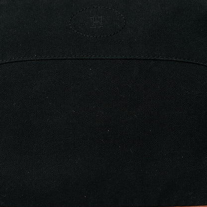 Hermes Cotton Canvas Bolide Travel Cosmetic Pouch MM Black 8 of 11