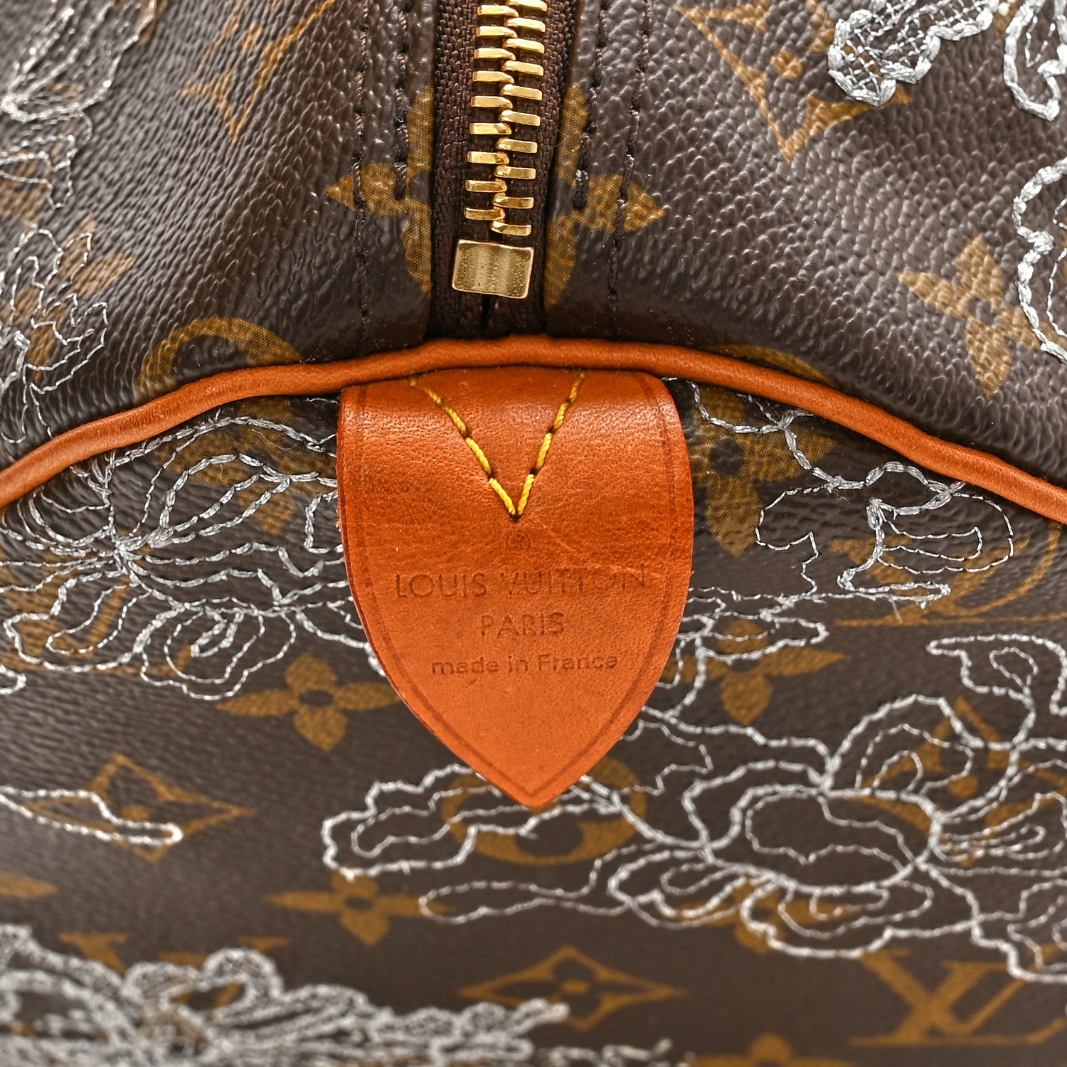 Louis Vuitton Monogram Dentelle Speedy 30 Silver 6 of 10
