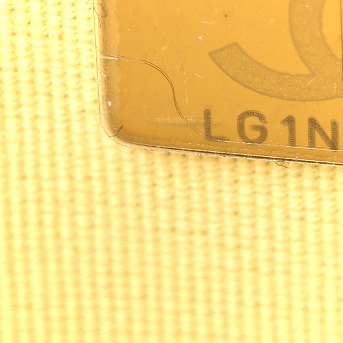 Lambskin Quilted Enamel Wallet On Chain WOC Yellow