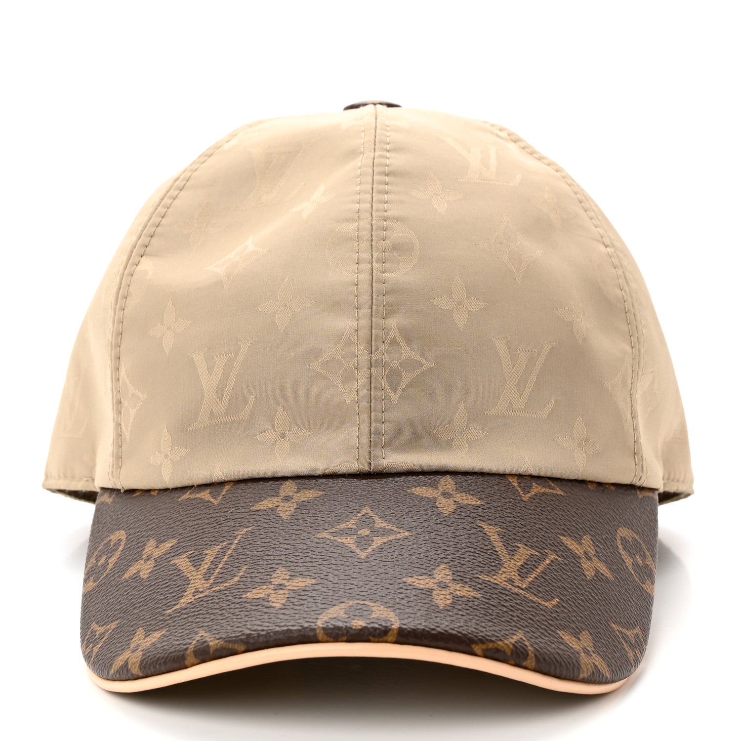 Louis Vuitton Monogram Polyester Silk LV Get Ready Cap M Beige 3 of 9