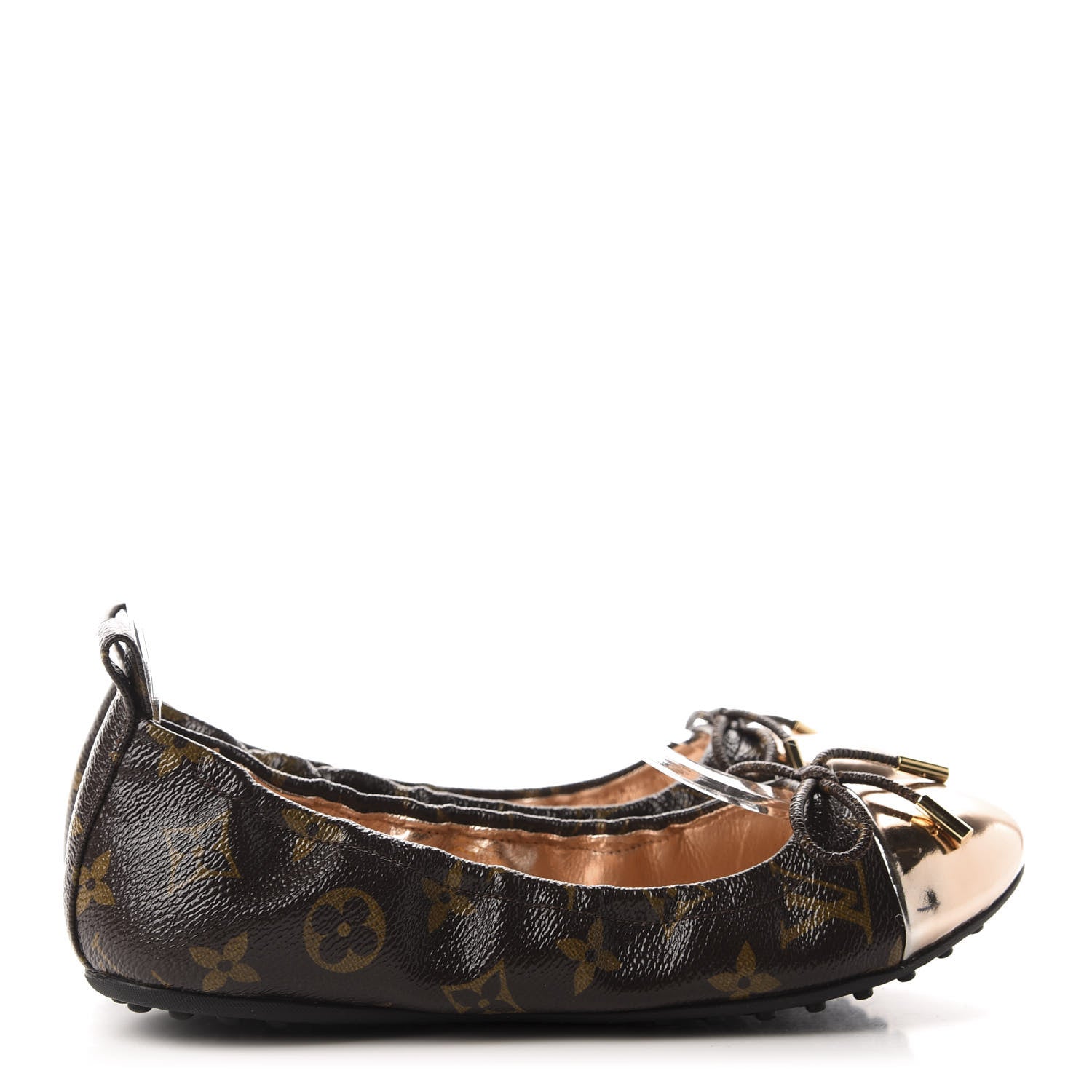 Louis Vuitton Patent Monogram Flirty Ballerina Flats 37 Gold 4 of 9