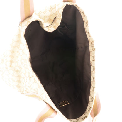 Gucci GG Monogram Medium Web Handle Vertical Tote Pink Gold 5 of 7