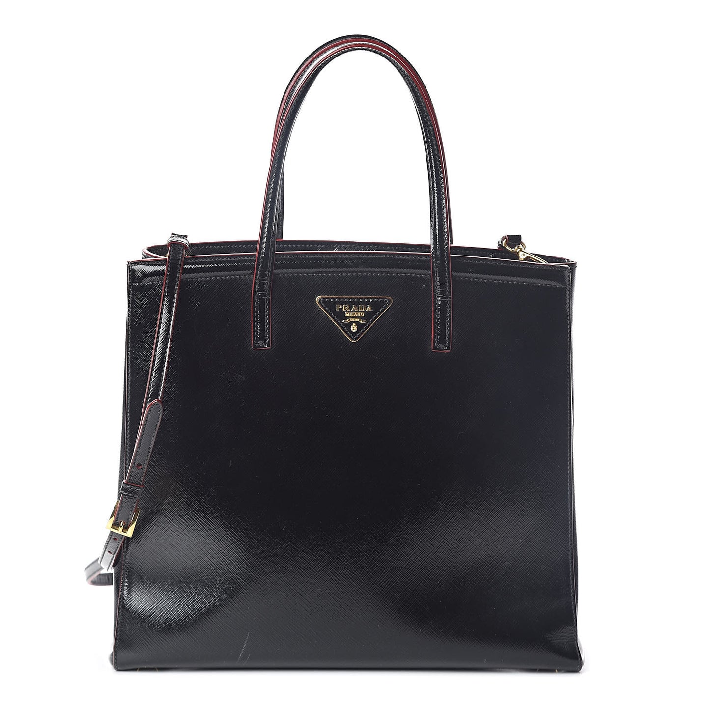 Saffiano Vernice Parabole Tote Black