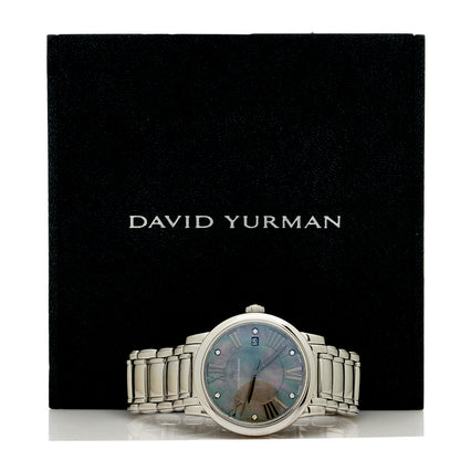 David Yurman Stainless Steel Diamond Mother of Pearl 38mm Classic Quartz Watch 5 of 5