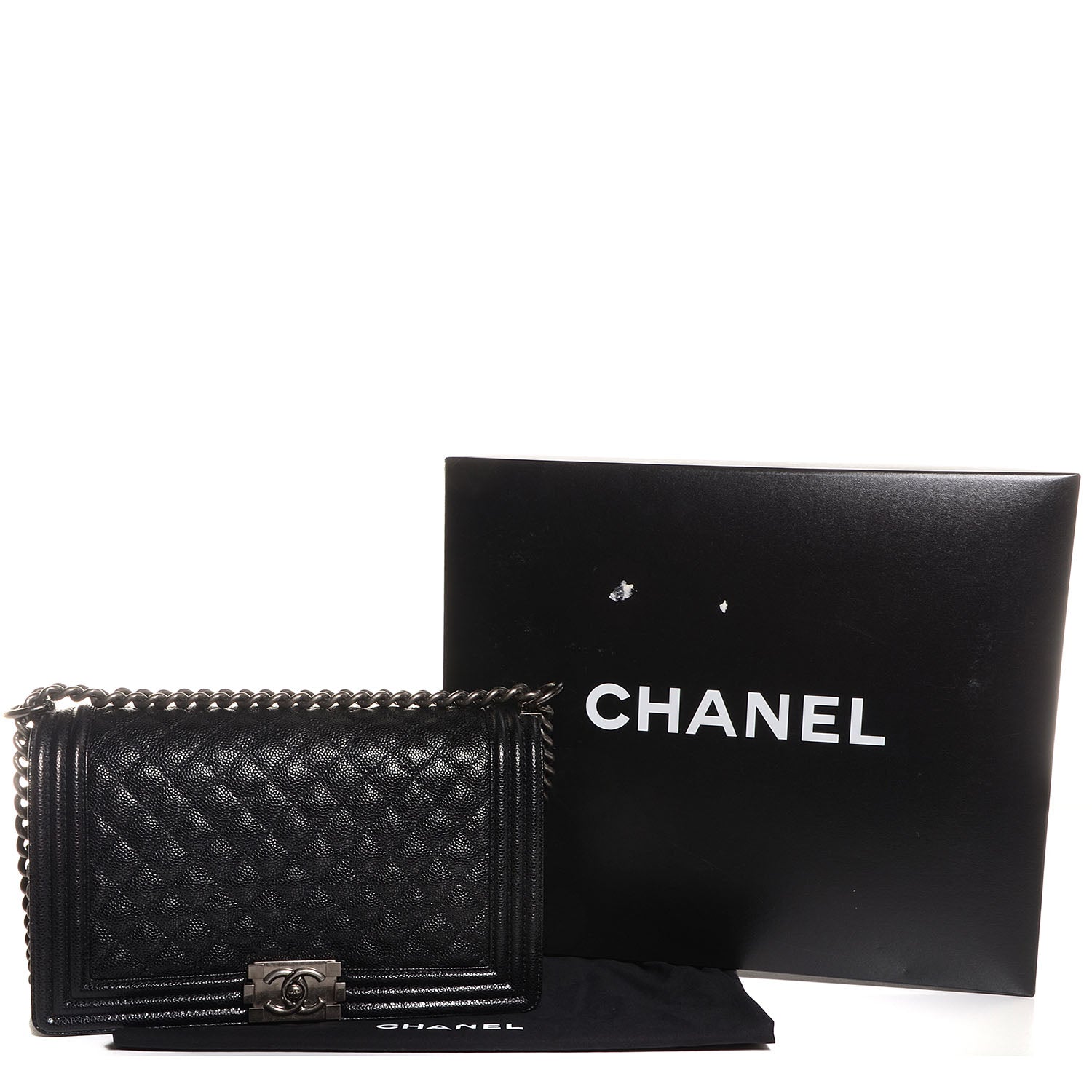 Chanel Caviar Quilted New Medium Boy Flap Black 5 of 10