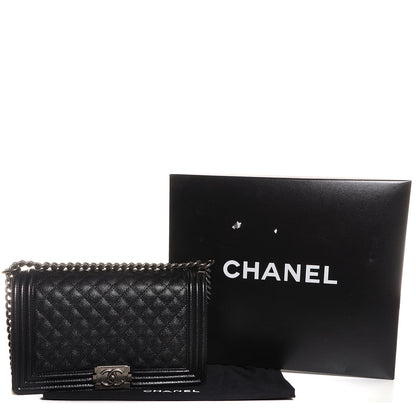 Chanel Caviar Quilted New Medium Boy Flap Black 5 of 10