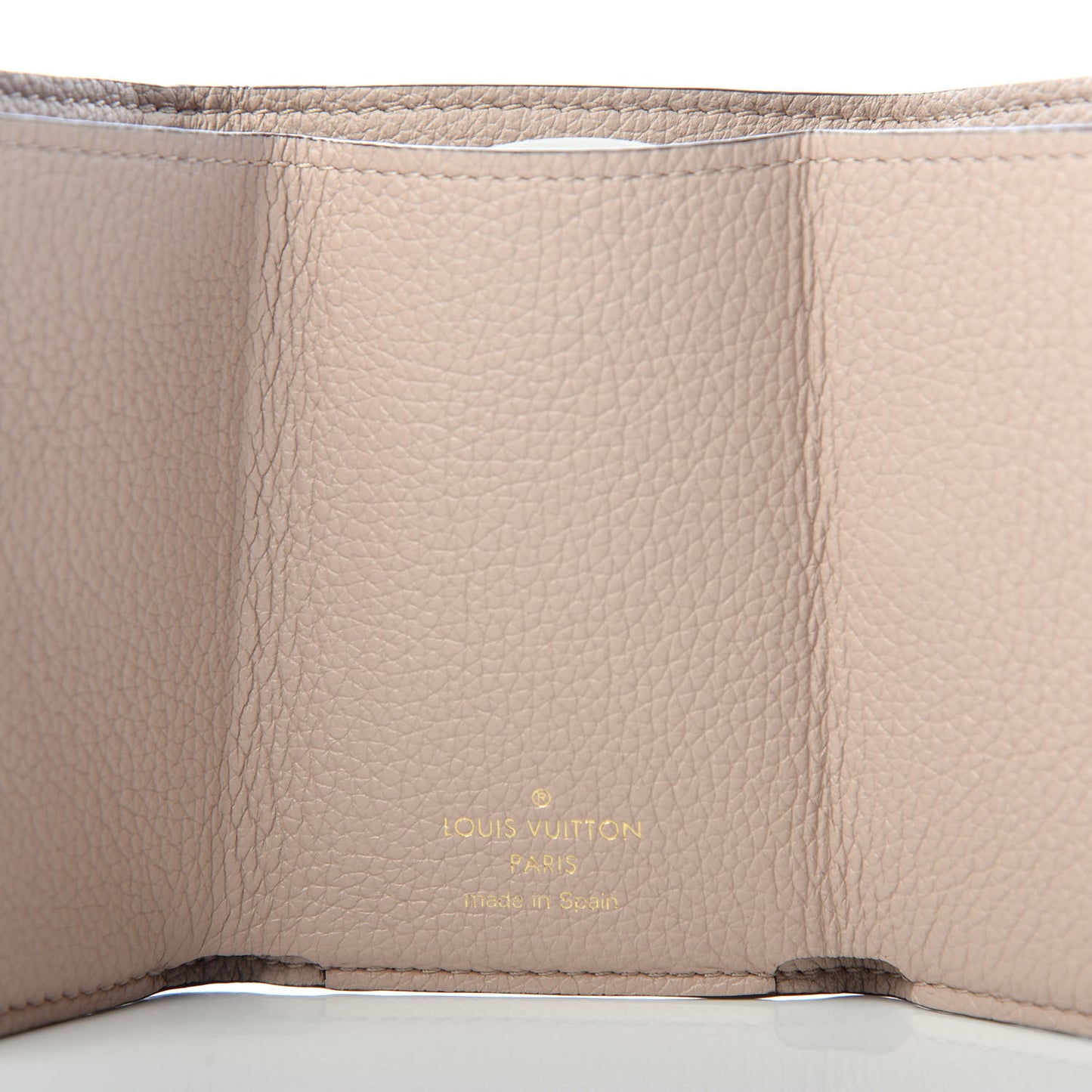 Calfskin Lockmini Wallet Greige