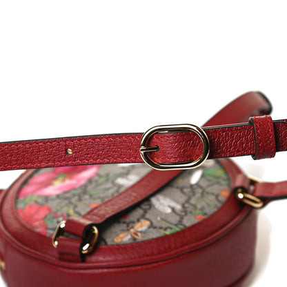 Gucci GG Supreme Monogram Web Flora Mini Ophidia Round Backpack Red 11 of 11