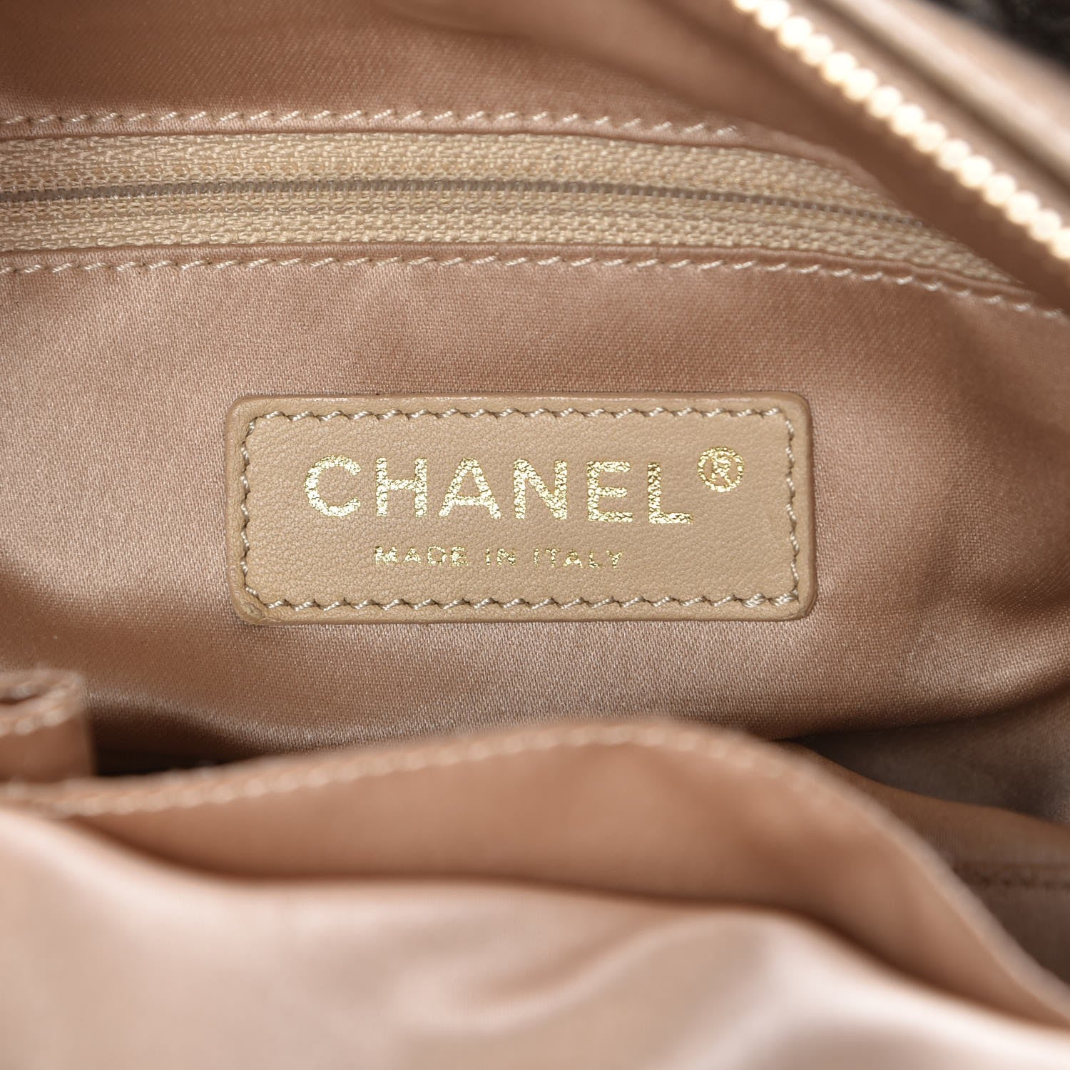 Chanel Lambskin Bubble Quilt Bowler Dark Beige 6 of 9