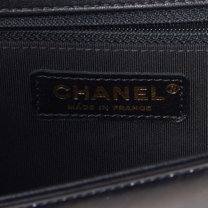 Chanel Iridescent Glazed Calfskin Quilted New Medium Boy Flap Black 7 of 8