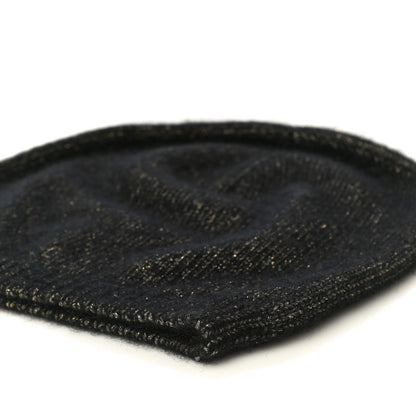 Chanel Cashmere Blend CC Beanie Hat Black Multicolor 7 of 7