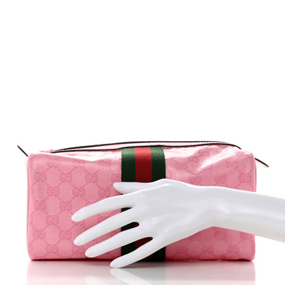 Gucci Imprime Monogram Web Cosmetic Case Pink 2 of 6