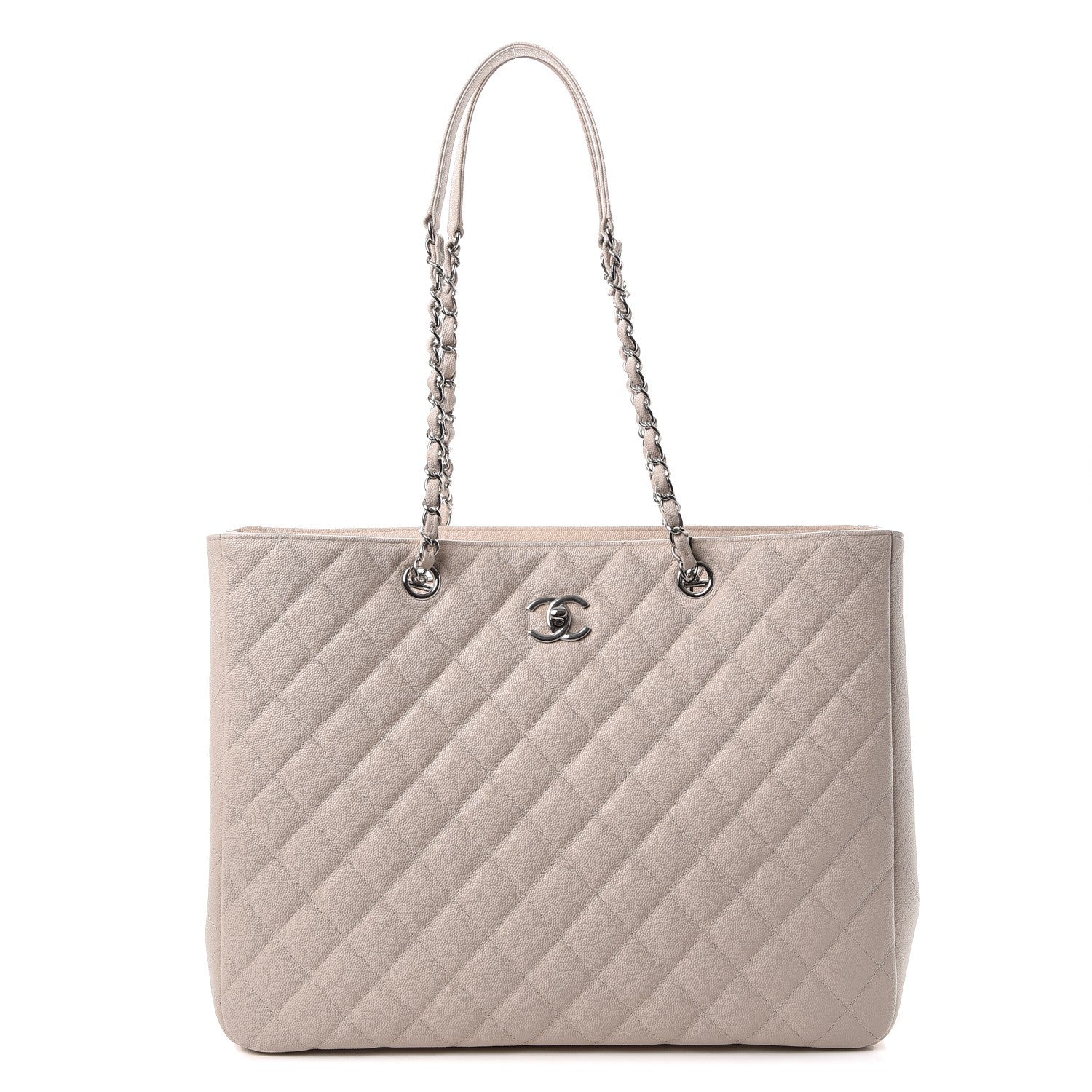 Chanel Caviar Quilted Large Classic Shopping Tote Light Beige 1 of 8