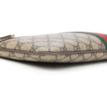 Gucci GG Supreme Monogram Large Ophidia Pouch Clutch Brown 7 of 9