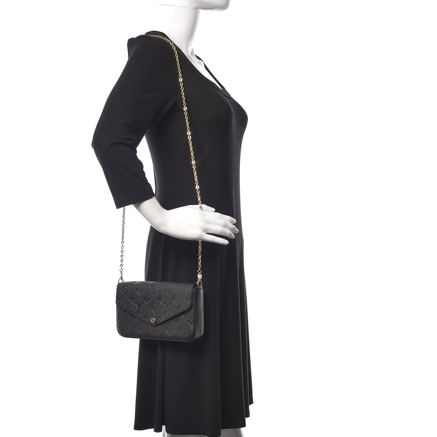 Empreinte Pochette Felicie Chain Wallet Black