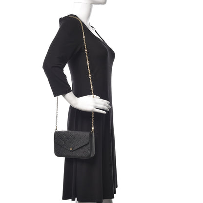 Louis Vuitton Empreinte Pochette Felicie Chain Wallet Black 2 of 11