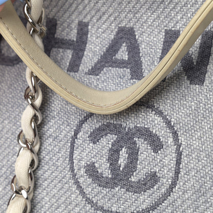 Chanel Canvas Medium Deauville Tote Light Blue 12 of 16