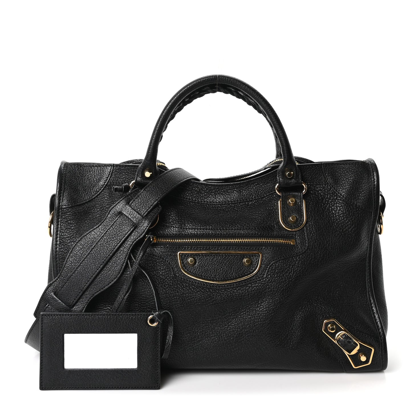 Chevre Gold Metallic Edge Hardware City Black
